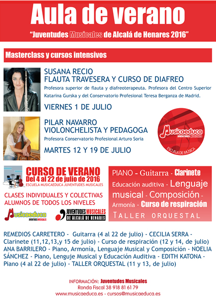 Folleto - aula 2016 Juventudes Musicales de Alcalá