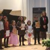 Galardonados en la categoría A junto a Eva Alonso directora de Musicaeduca y Mendmaa Dorzhin presidenta del concurso