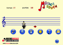 pantalla del juego juegocazanotas